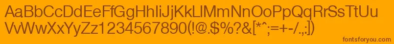 OlympiaMedium Font – Brown Fonts on Orange Background
