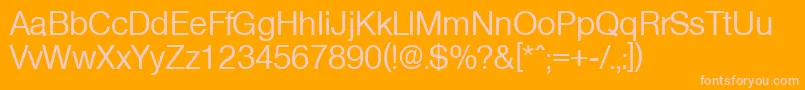 OlympiaMedium Font – Pink Fonts on Orange Background