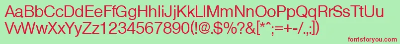 OlympiaMedium Font – Red Fonts on Green Background