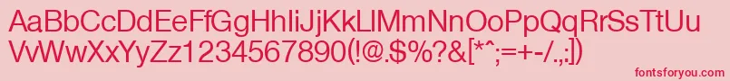 OlympiaMedium Font – Red Fonts on Pink Background