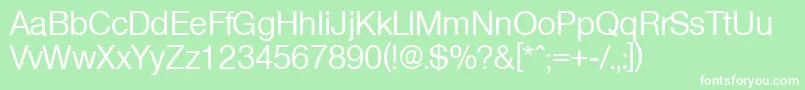 OlympiaMedium Font – White Fonts on Green Background