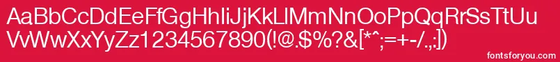 OlympiaMedium Font – White Fonts on Red Background