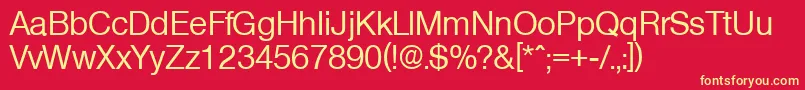 OlympiaMedium Font – Yellow Fonts on Red Background