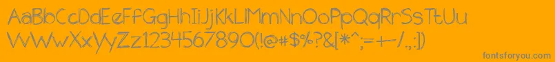 Weitere Informationen zur TheUnseen-Schriftart TheUnseen-Schriftart – Graue Schriften auf orangefarbenem Hintergrund