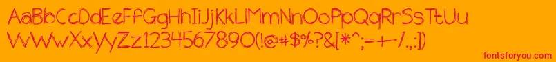 TheUnseen Font – Red Fonts on Orange Background