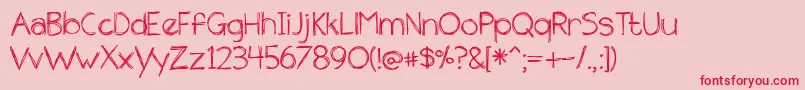 TheUnseen Font – Red Fonts on Pink Background