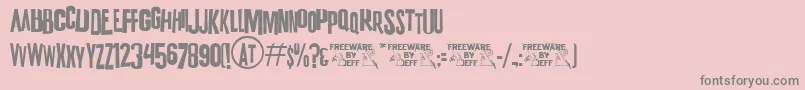 K.P.DutyJl Font – Gray Fonts on Pink Background