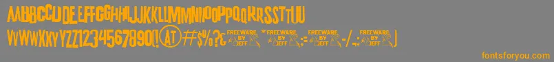 K.P.DutyJl Font – Orange Fonts on Gray Background