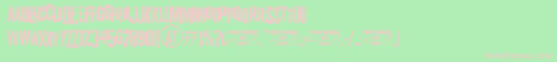 K.P.DutyJl Font – Pink Fonts on Green Background