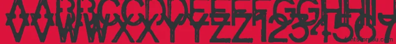 フォントArmy1 – 赤い背景に黒い文字