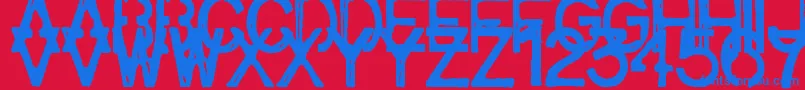 Czcionka Army1 – niebieskie czcionki na czerwonym tle