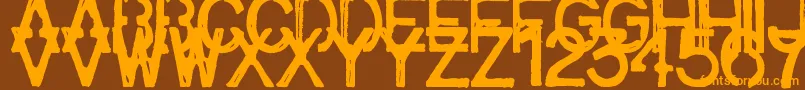 fuente Army1 – Fuentes Naranjas Sobre Fondo Marrón