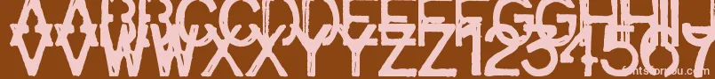 Шрифт Army1 – розовые шрифты на коричневом фоне