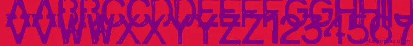 Fonte Army1 – fontes roxas em um fundo vermelho