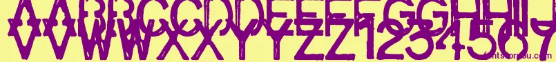 Army1 Font – Purple Fonts on Yellow Background