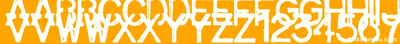 Czcionka Army1 – białe czcionki na pomarańczowym tle