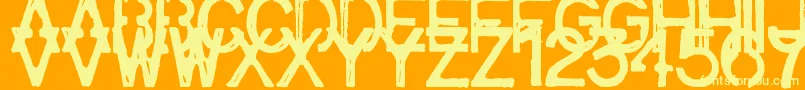 Saiba mais sobre a fonte Army1 Fonte Army1 – fontes amarelas em um fundo laranja