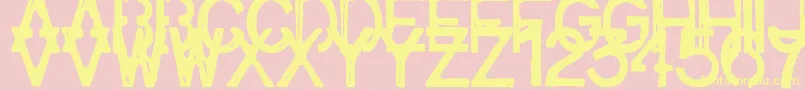 Army1 Font – Yellow Fonts on Pink Background