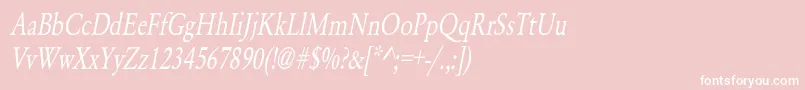 フォントYearlindNormalCondensedItalic – ピンクの背景に白い文字