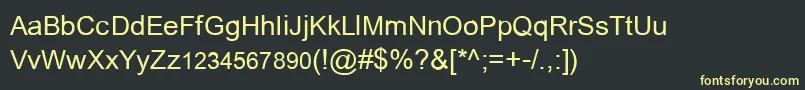 フォントTablaksh – 黒い背景に黄色の文字