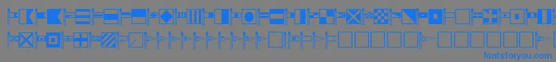 SignalcorpsRegular Font – Blue Fonts on Gray Background