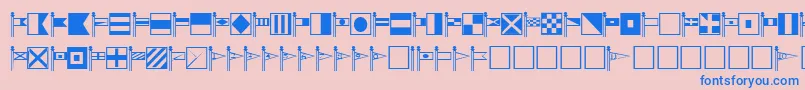 SignalcorpsRegular Font – Blue Fonts on Pink Background