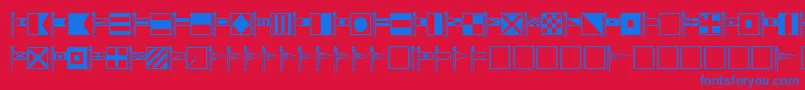 SignalcorpsRegular Font – Blue Fonts on Red Background