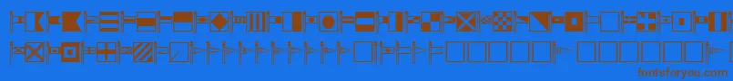 SignalcorpsRegular-fontti – ruskeat fontit sinisellä taustalla