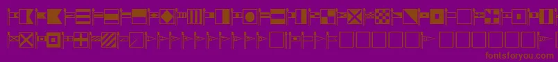 SignalcorpsRegular Font – Brown Fonts on Purple Background