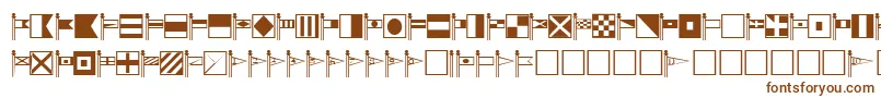 Fonte SignalcorpsRegular – fontes marrons em um fundo branco