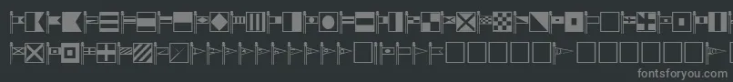 Fonte SignalcorpsRegular – fontes cinzas em um fundo preto