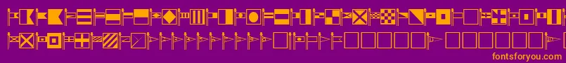 SignalcorpsRegular Font – Orange Fonts on Purple Background