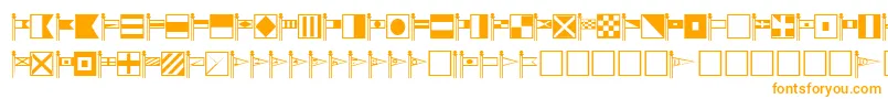 fuente SignalcorpsRegular – Fuentes Naranjas Sobre Fondo Blanco