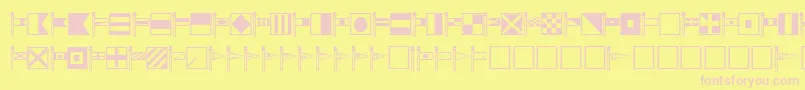 SignalcorpsRegular Font – Pink Fonts on Yellow Background