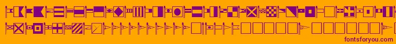 SignalcorpsRegular Font – Purple Fonts on Orange Background