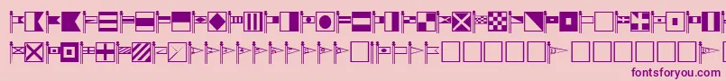 SignalcorpsRegular Font – Purple Fonts on Pink Background