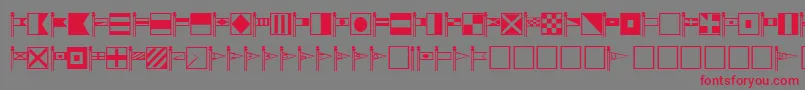 SignalcorpsRegular Font – Red Fonts on Gray Background