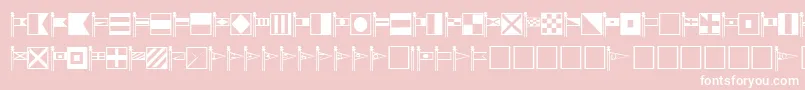 SignalcorpsRegular-Schriftart – Weiße Schriften auf rosa Hintergrund