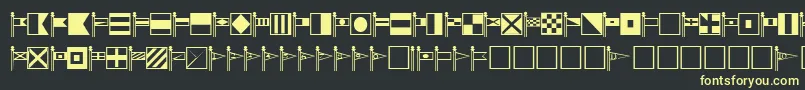 SignalcorpsRegular Font – Yellow Fonts on Black Background