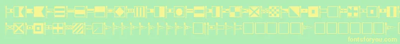 SignalcorpsRegular Font – Yellow Fonts on Green Background