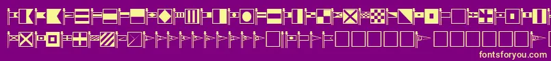 SignalcorpsRegular Font – Yellow Fonts on Purple Background