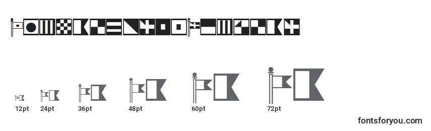 Размеры шрифта SignalcorpsRegular