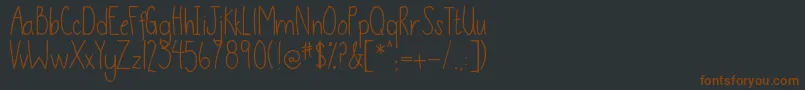 DjbThisIsMe-fontti – ruskeat fontit mustalla taustalla
