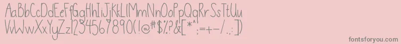 DjbThisIsMe Font – Gray Fonts on Pink Background