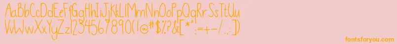 DjbThisIsMe Font – Orange Fonts on Pink Background