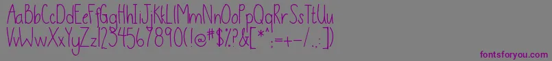 DjbThisIsMe Font – Purple Fonts on Gray Background