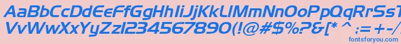NewtowI Font – Blue Fonts on Pink Background