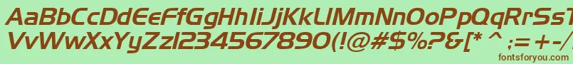 NewtowI Font – Brown Fonts on Green Background