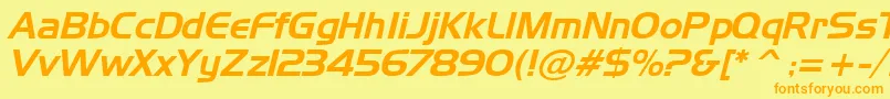 NewtowI Font – Orange Fonts on Yellow Background