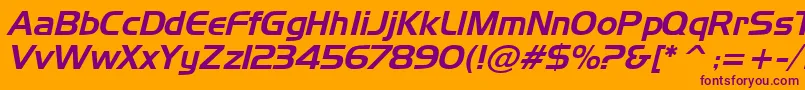 フォントNewtowI – オレンジの背景に紫のフォント